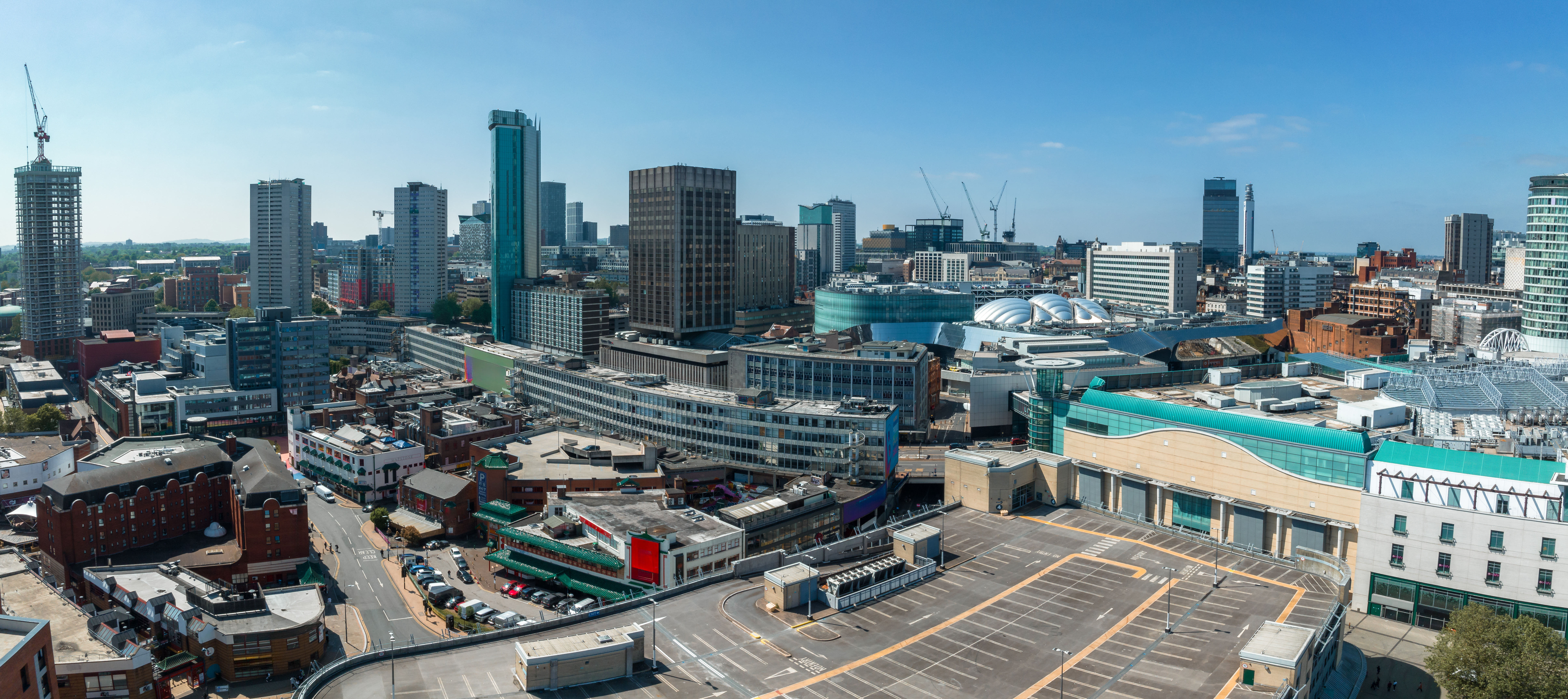 Birmingham city skyline including the Bullring